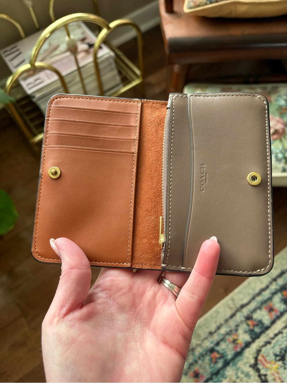Coach Taupe Slim Wallet - Picture 6 of 9